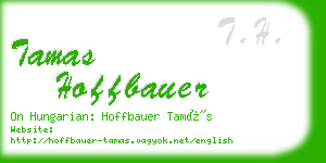 tamas hoffbauer business card